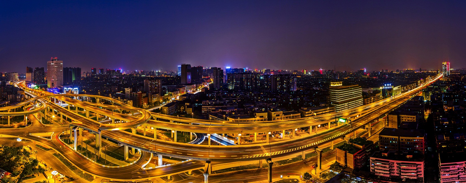 二環路營門口立交夜景