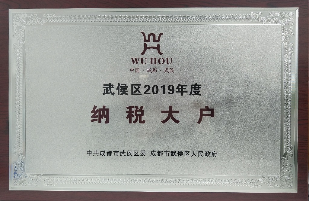 2019年武侯區納稅大戶